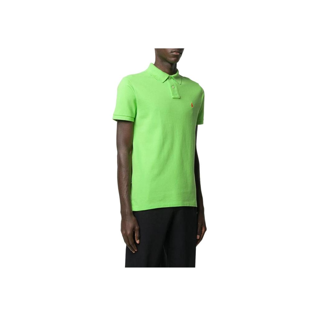 Polo Ralph Lauren Logo Embroidered Solid Color Short Sleeve Polo Shirt Men Tops Green 710782592-019