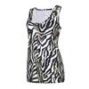 Women's Summer Leopard/Zebra Print Raglan Sleeveless Basic-T Shirt Tops Tank