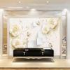 Carta da Parati Murale Moderna 3d Stereo Fiori Farfalla Soggiorno Tv Divano Camera da Letto Decor Romantico Murale