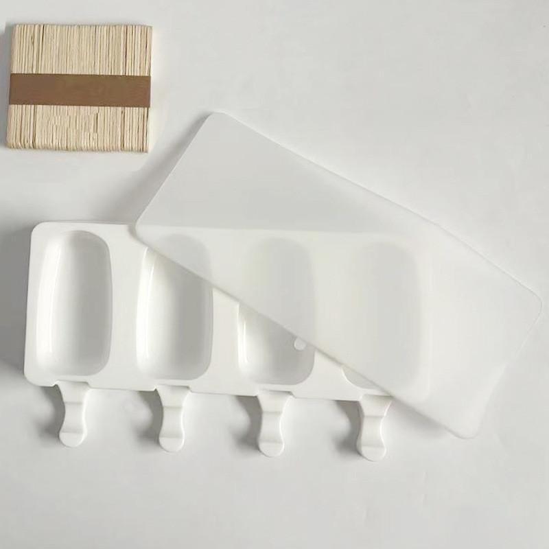 Creative Silicone Ice Pop Mold With Cover For Homemade Frozen Desserts