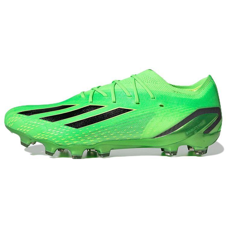 Adidas X Speedportal .1 Round Toe Lace-Up AG (Rubber Short Studs) Slip-Resistant Durable Soccer Shoes Men Soccer Shoes Fluorescent-Green GW8423