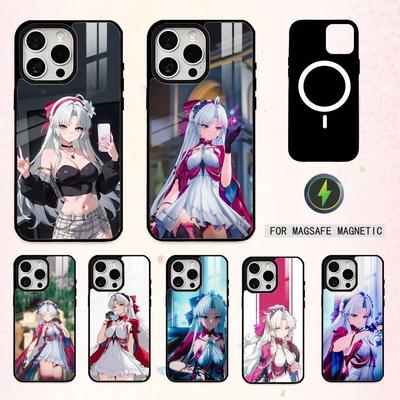 W-Wuthering Waves C-Carlotta    Phone Case For iPhone17,16,15,14,13,12,11 Plus,Pro Max Magnetic For Magsafe Wireless Charging