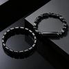 Bracciale in Ematite per Uomo Pietra Naturale Nera Bracciale Elastico Riporta la Tua Fiducia Energia Moda Ispiratrice Gioiello Regalo
