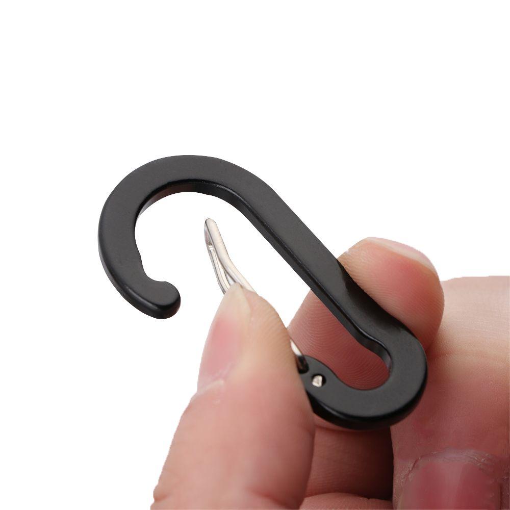 Hiking Camping Hook S-shape Fishing Aluminium Zinc Zinc Alloy Carabiner Keychain Snap Clip Spring Buckle