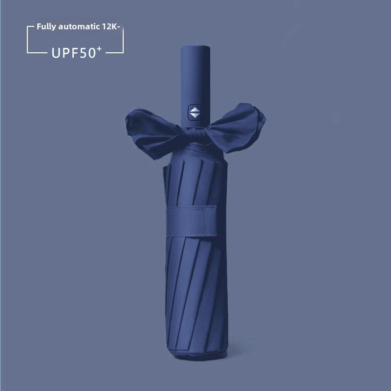 12-Rib Automatic Dual-Use Umbrella for Men & Women - Large, Sunshade & Rain Protection, UV Resistant