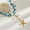 Bohemian Starfish Beaded Necklace Sea Series Shell Beaded Chain  Vacation