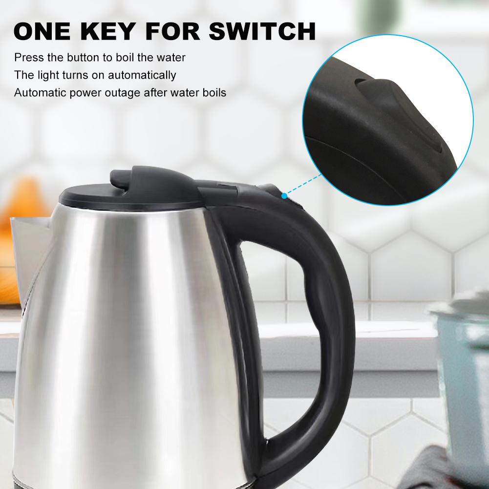 -border e-commerce supply foreign trade export border trade -border wholesale 2.0L stainless steel electric kettle Silver gray
