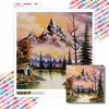 New Arrival 5D DIY Full Circle Diamond Painting "Snowy Mountains and Rivers" Embroidery Cross Stitch Home Decor Gift