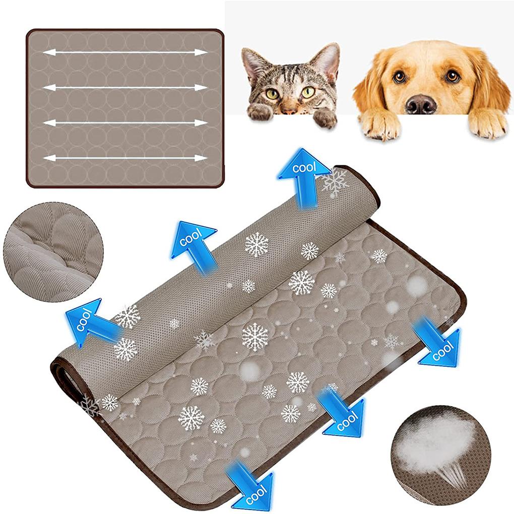 Pet Mat Cooling Water Absorbing Pet Pad Foldable Portable Animal Mat for Summer