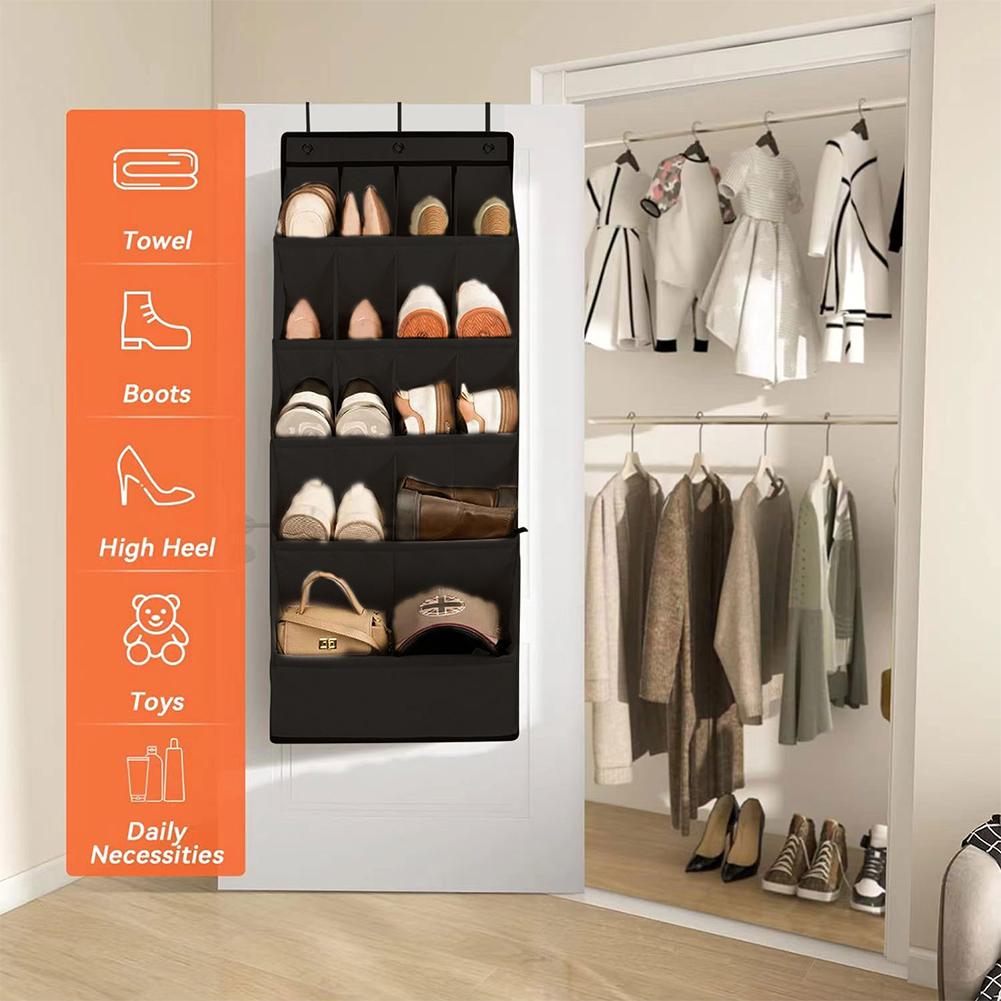 Hanging Shoe Organizer Holds 12 Pairs Closet Shoe Organizer Shoe Organizer Door Hanger Door Shoe Storage Rack with Pockets