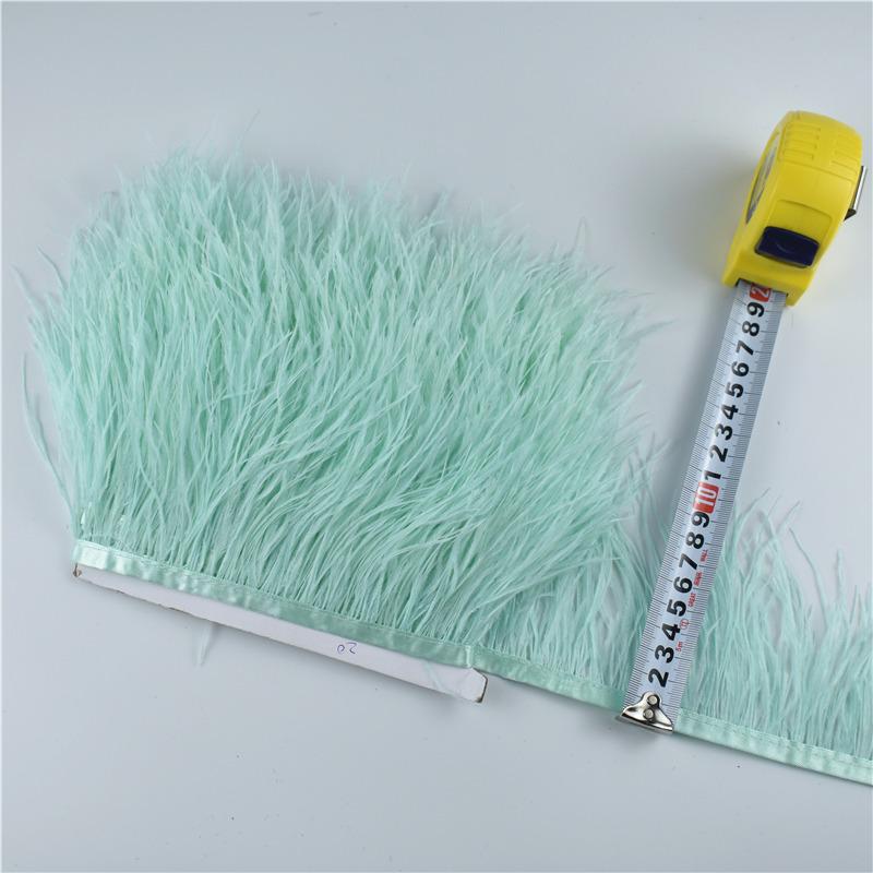 Feather1meters Real Ostrich Feather Trim Fringe White Ostrich Feathers for Clothes Ribbon Trims Feather Skirt Plumas Plume Decoration