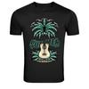 Summer Palm Tree Guitar Tropical Music Graphic T-Shirt