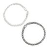 (Silver) Fence Chain Bracelet (White 18Cm)