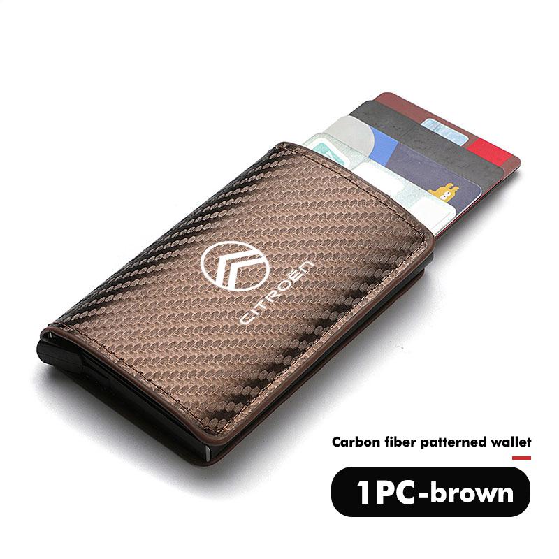 

Carbon Fiber Car License Holder Multi-card Slot Key Storage Bag For Citroen C5 C1 C2 C6 C4L DS3 DS4 DS5 C-Elysee Grand Berlingo