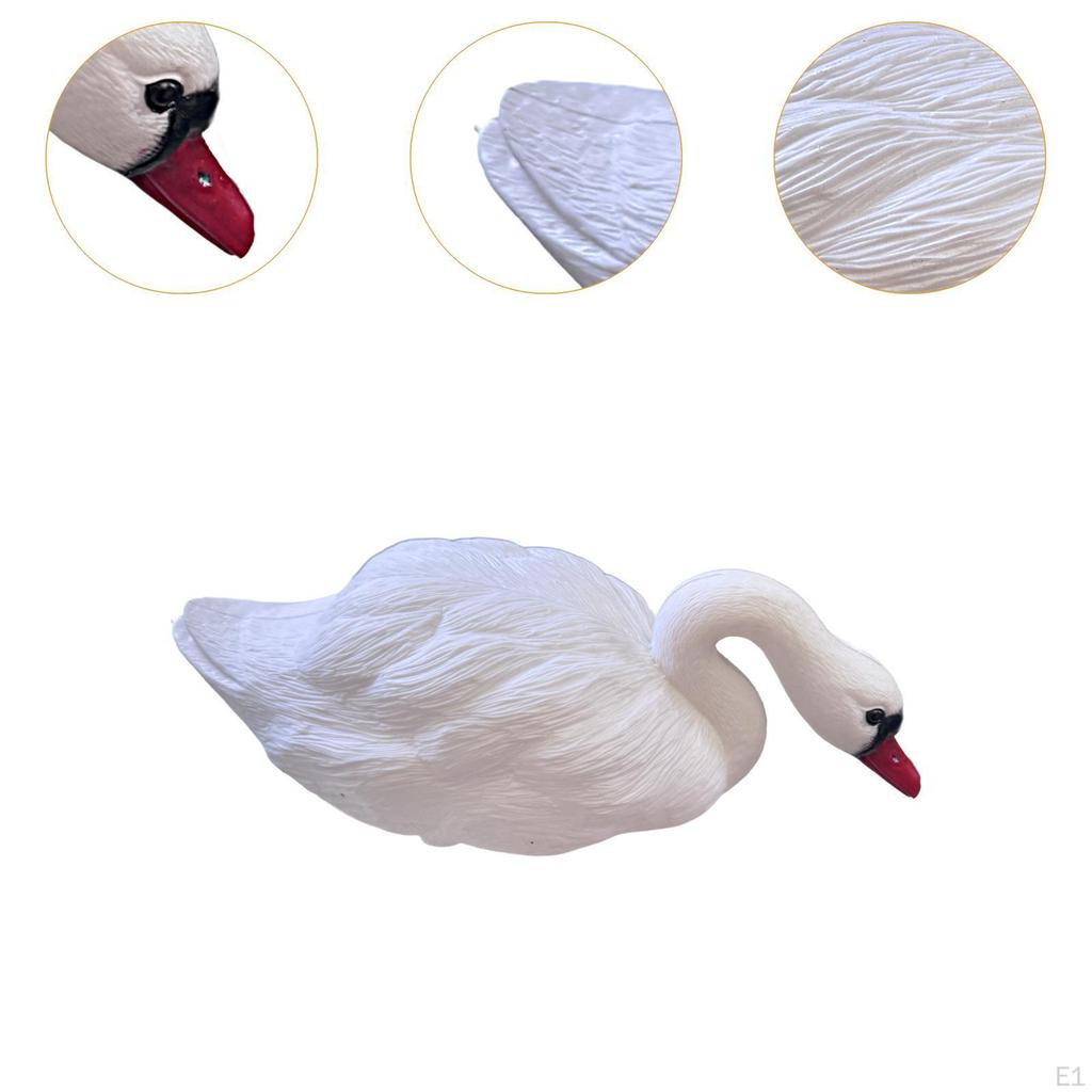 Decoy Outdoor Figurine Deterrent Swimming Sculpture Garden Statue Goose Floating Decoration for