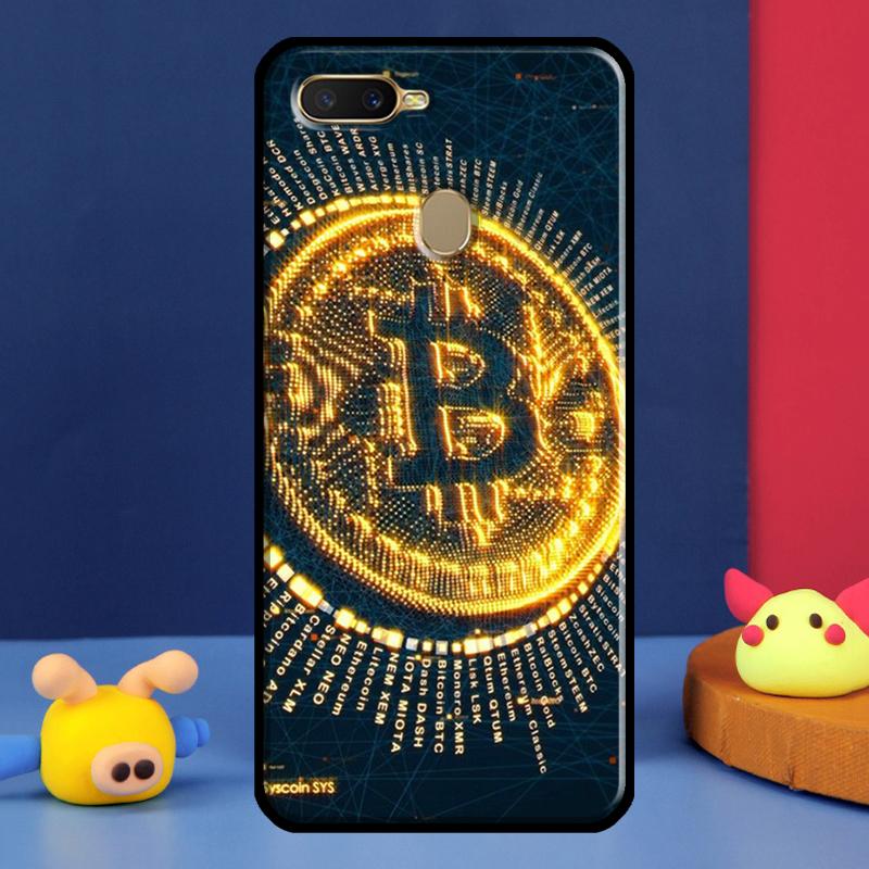 Bitcoin BTC Case For Oppo A98 A78 A58 A15 A16 A17 A5 A9 A91 A52 A72 A76 A96 A74 A94 A54 S A57 A77 Cover