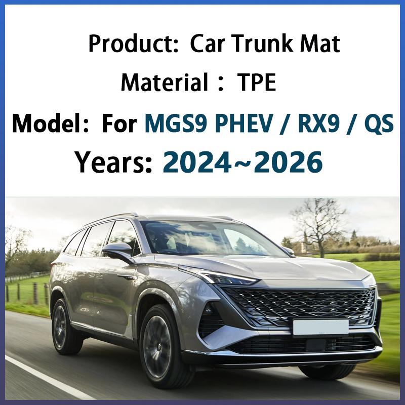 TPE For MGS9 PHEV RX9 QS 2024 2025 2026 Car Trunk Mat Waterproof Boot Cargo Liner Rug Floor Carpet Pad Auto Interior Accessories