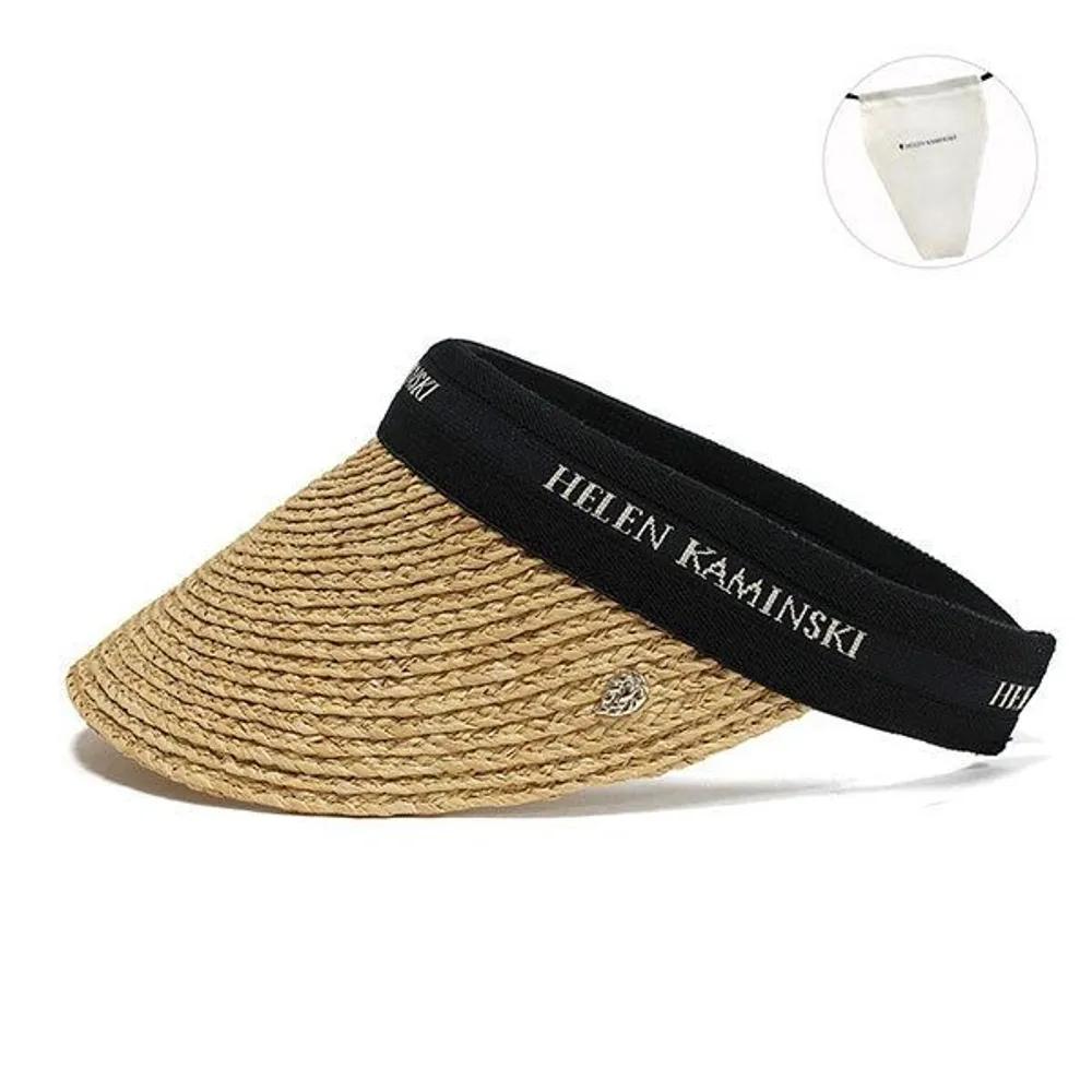 [Helen Kaminski] Cappellino visiera Naturale Nero MARINA-NB105