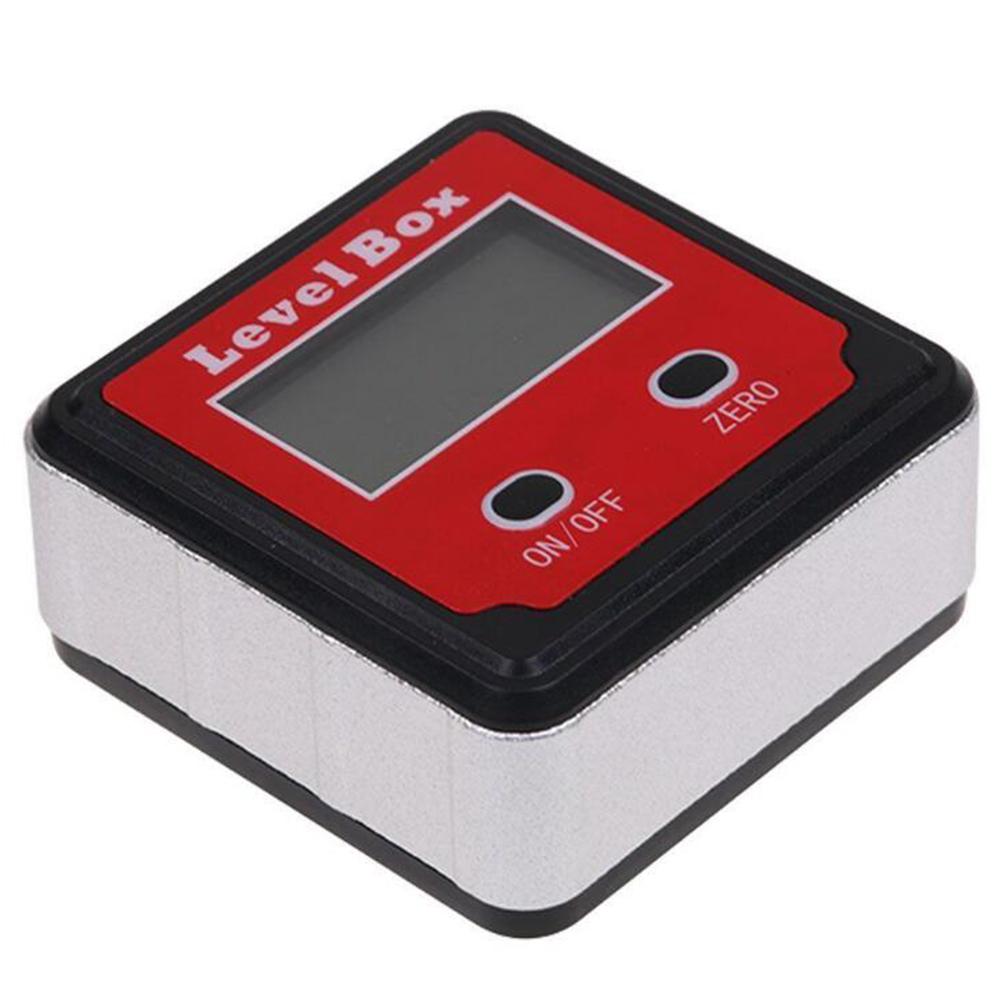 Red Precision Digital Protractor Inclinometer Level Box Angle Finder Bevel Box with Magnet Base