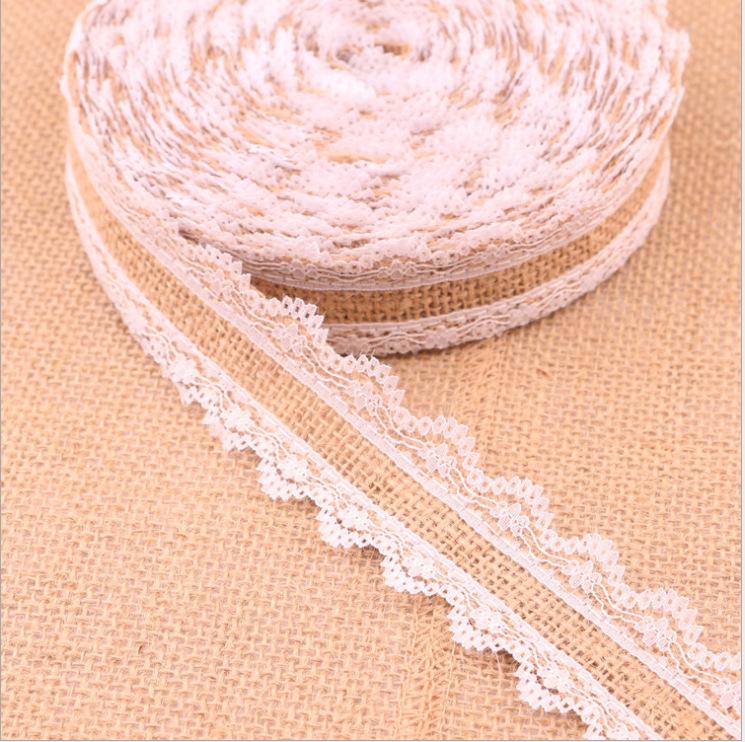 2.5CM Linen Roll Lace for DIY Handmade Crafts and Christmas Wedding Decor