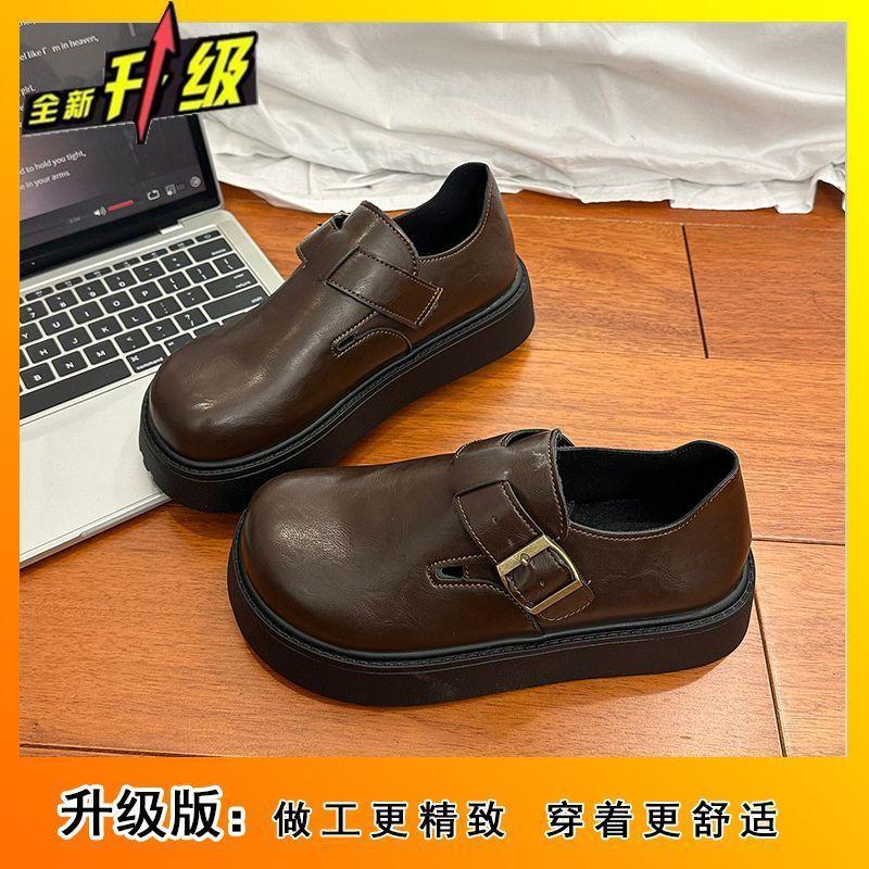 Muffin Thick-soled Velvet Lazy Bag Head Single Shoes In Autumn and Winter 2025 New British Style One-pedal Shoes for Women