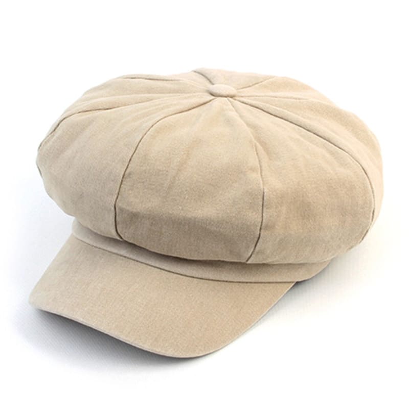 Universal chemistry Belted Hard Washing Beige Newsboy Cap