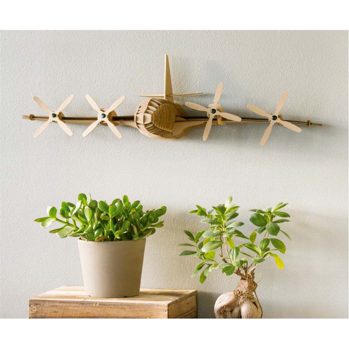 Maquette en carton à assembler Trophée Avion 78x20x28 cm