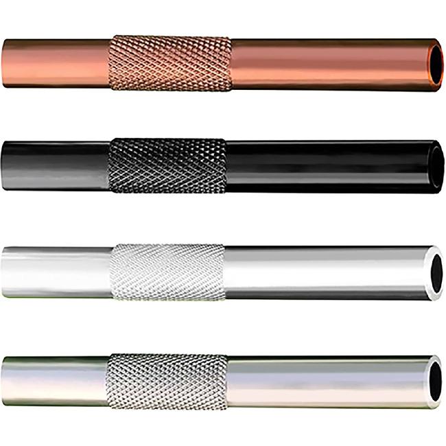 Portable Mini Straw Dispenser - Reble Small Metal Straw Tube Drinking Set for Kitchen Outdoor Camping Travel