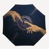 1pc Music Art Automatic Folding Umbrella, 8-Rib Sturdy Canopy, Portable Travel Umbrella for Outdoor Use