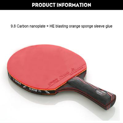 Professioneller 6-Sterne-Ping-Pong-Schläger aus Gummi, Nano-Carbon, Tischtennisschläger, Klinge, klebriger Toner, Kleber, Pingpong-Training