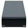 VidaXL Meuble TV/ Support pour moniteur 100 x 30 x 13 cm Verre Noir