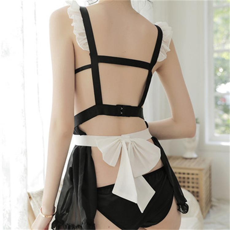 Sexy lingerie sexy perspective cosplay cute maid uniform seduction tease maid suit