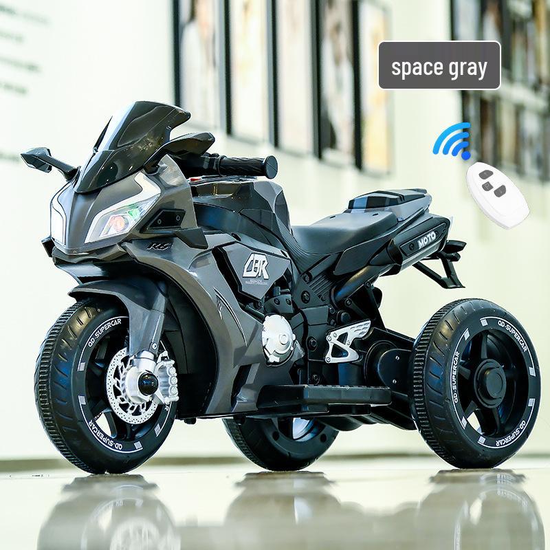 Kids' Electric Tricycle: Battery-Powered Ride-On Motorcycle with Remote Control for Boys and Girls.