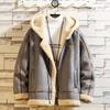 Men Cashmere Jacket Winter Hooded Coat Plus Velvet Thick Warm Jacket Retro Style Coat for Youth