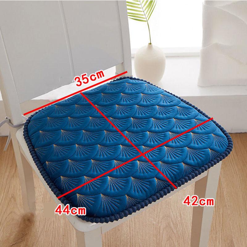 Modern Household Dining Chair Cushion Velvet Non Slip Chair Cushion Thicken Soft Office Seat Pad Horseshoe Shaped Chair Cushion