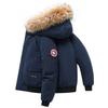 Men's Winter Trendy Thickened Down Parka with Fur Collar - Unisex Cold Protection Jacket