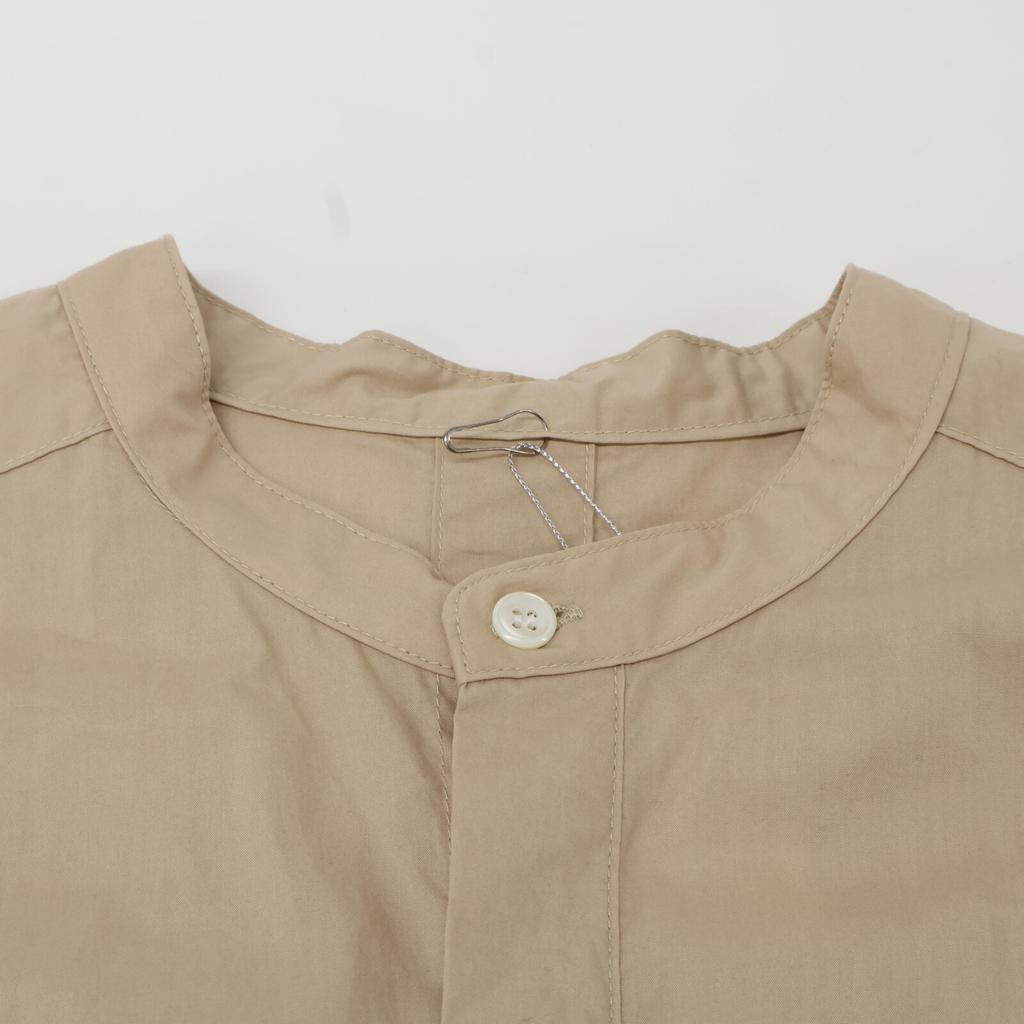 UNIVERSAL TISSU UT211SH009 Beige Natural Type Band Collar Long Shirt tops Not written beigeUsed