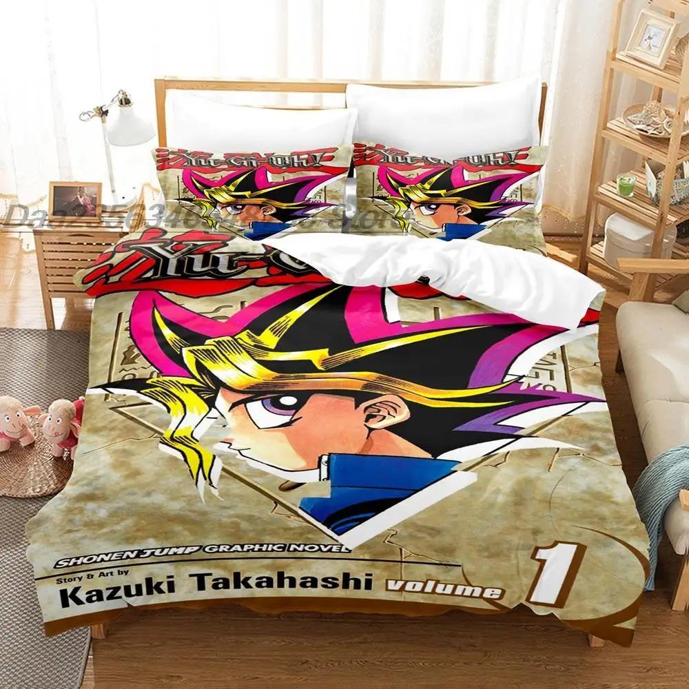 

Yu Gi Oh Постельное белье Single Twin Full Queen King Size Bed Set Aldult Boys Bedroom Duvetcover Sets 3D Print Anime 2024 Kawaii EU single(135x200cm)