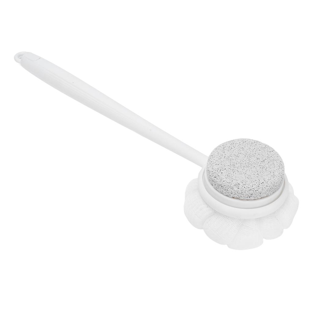 14.57in Shower Body Brush Bath Scrubber Pumice Stone and Shower Brush with Long Handle