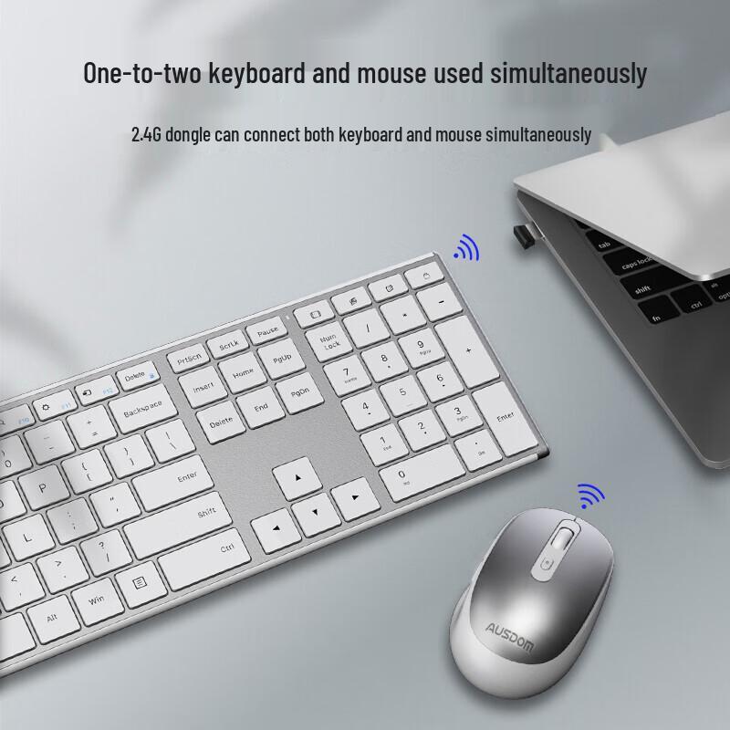 AUSDOM KAM200 Wireless Office Keyboard Mouse Combo