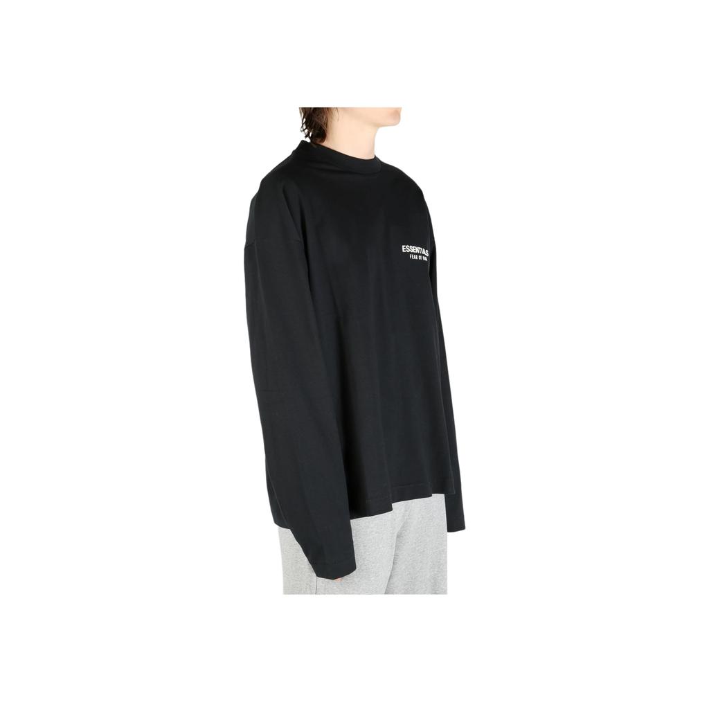 Fear of God Essentials Classic Long-Sleeve Tee Jet Black Men Tops 125AS254200F