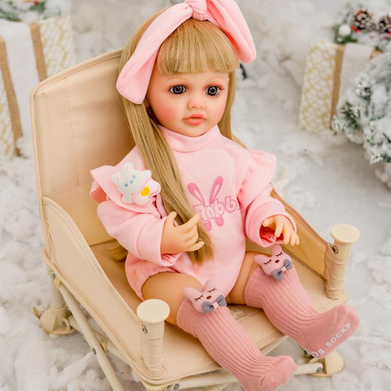 

М яка силіконова силіконова лялька для купання на все тіло NPK Baby Doll Girl Reborn Princess 55cm