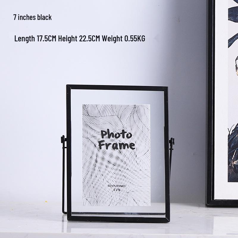 Nordischer Stil Geometrischer Metall-Glas-Fotorahmen für Trockenblumen - DIY Geprägte Pflanzen specimen Anzeige, Kreatives Gold, Größen 4x6 & 7 Zoll