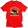 Mens Alaska Is Calling And I Moose Go T Shirts ShortSleeve Cotton Tshirts Birthday Gift Leisure Farm Animal Lover Tee Clothes