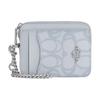 New Signature Coated Canvas Card Holder Mini Women's Blue CBL78-SVNB9