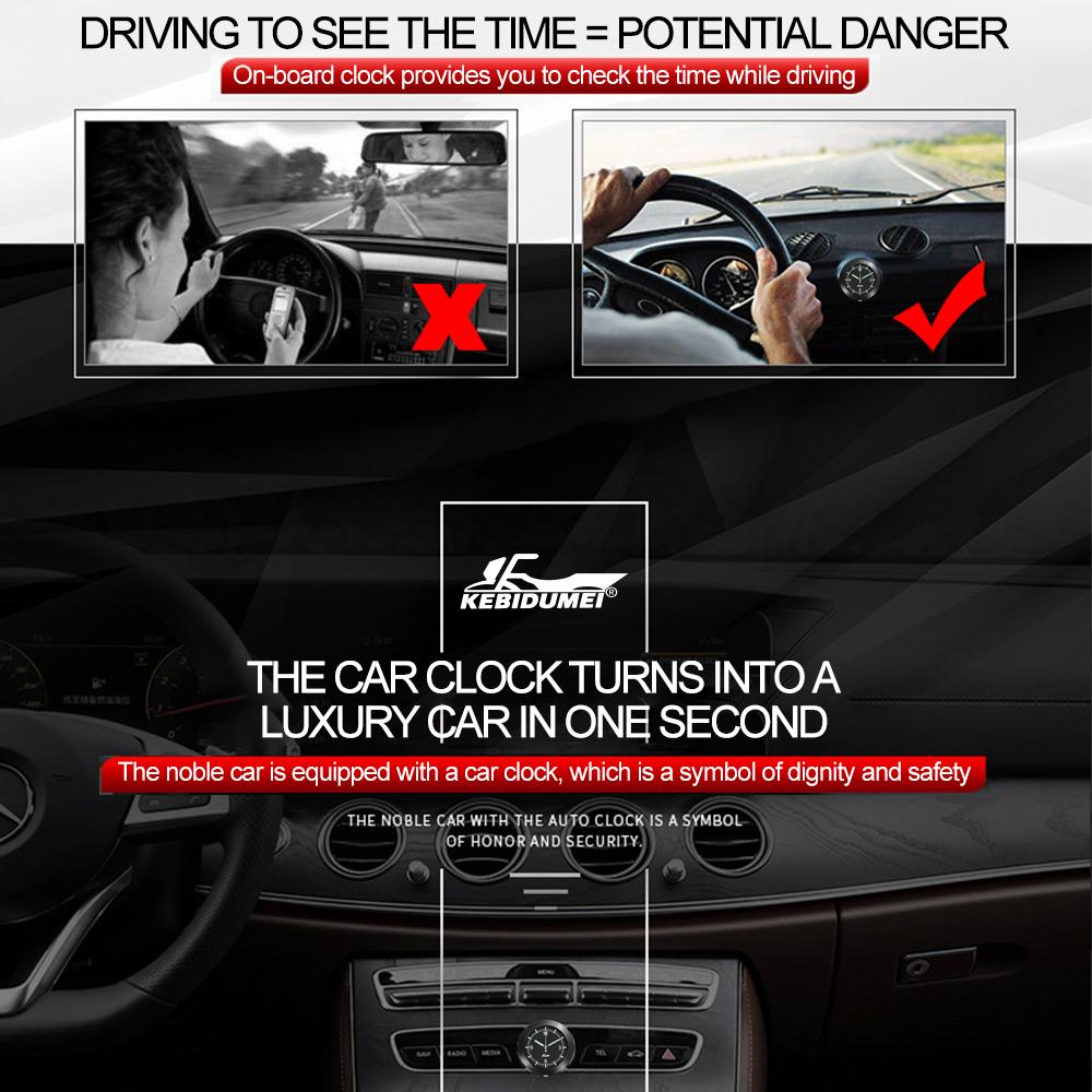 Ceas Auto cu Autocolant Mini Ceas cu Cuarț pentru Gura de Ventilație Auto Ceas pentru Ieșirea Auto cu Funcție de Fluorescență Accesorii Styling Auto