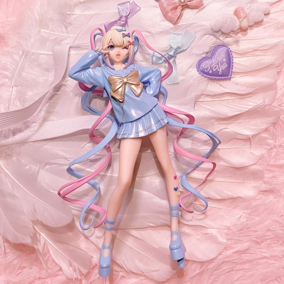 Original Needy Girl Overdose Anime Figure KAngel Action Figures Virtual Uploader PVC Collection 17CM Model Ornaments Toys