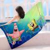 Anime S-Spongebobes Cute Microfiber Printed Beach Towel Mountain Climbing Yoga Beach Swimming Running Absorbent Soft Towel
