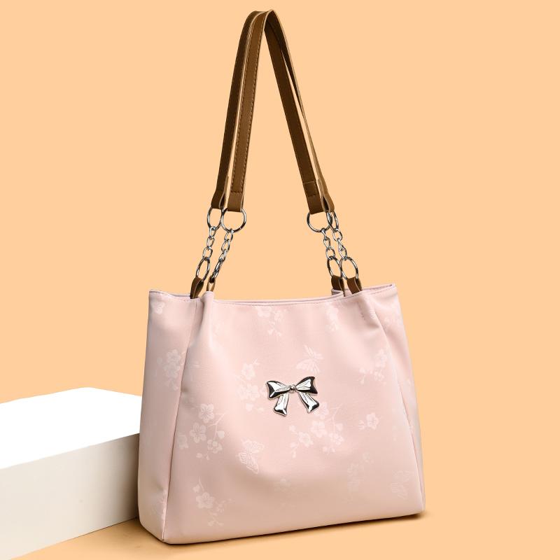 

Мягкая, отделанная бантом, высококачественная ткань, контрастные цвета женской сумки через плечо, модная и оригинальная.