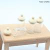 4/10Pcs 1:12 Miniature Glass Bottle Jars Clear Glass Jar Food Storage Dollhouse Kitchen Accessories